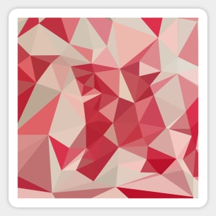 Cardinal Red Abstract Low Polygon Background Sticker